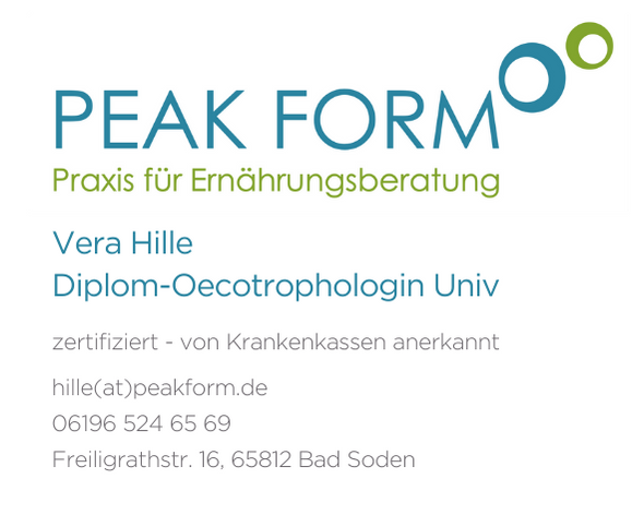 PEAK FORM, Praxis für Ernährungsberatung Bad Soden, Vera Hille