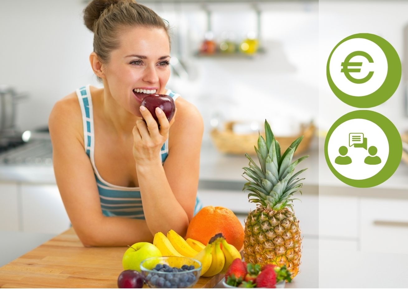 gesundes Essen zu Hause und im Büro